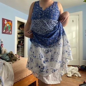 Large J Jill sleeveless tiered maxi dress